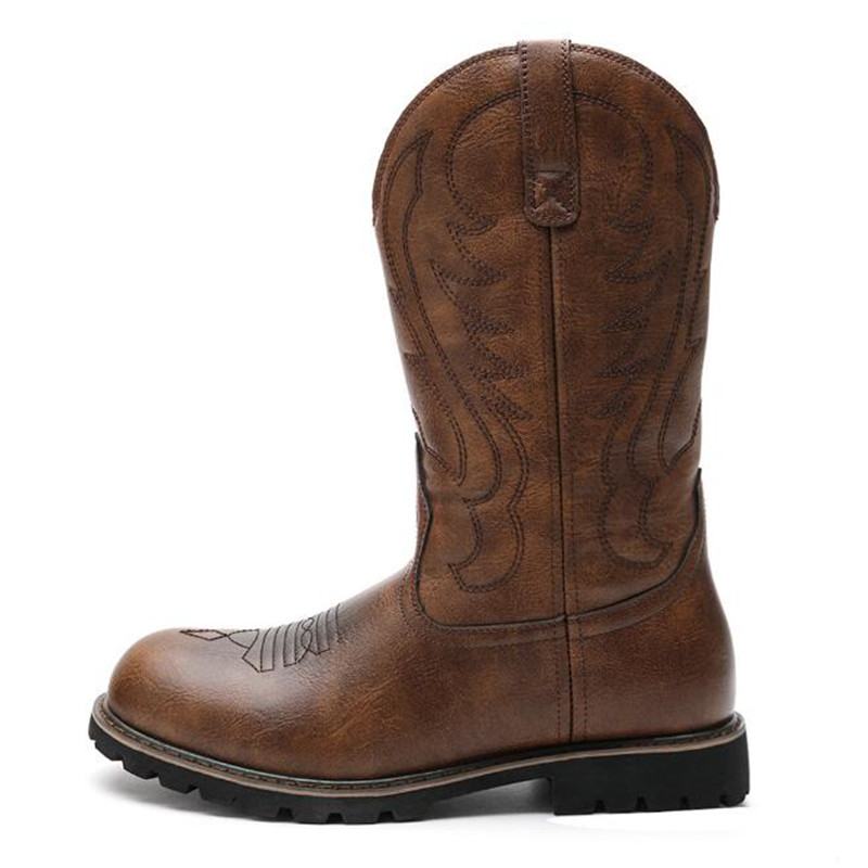 Men Fashion Vintage - Botas de vaquero góticas de diseñador