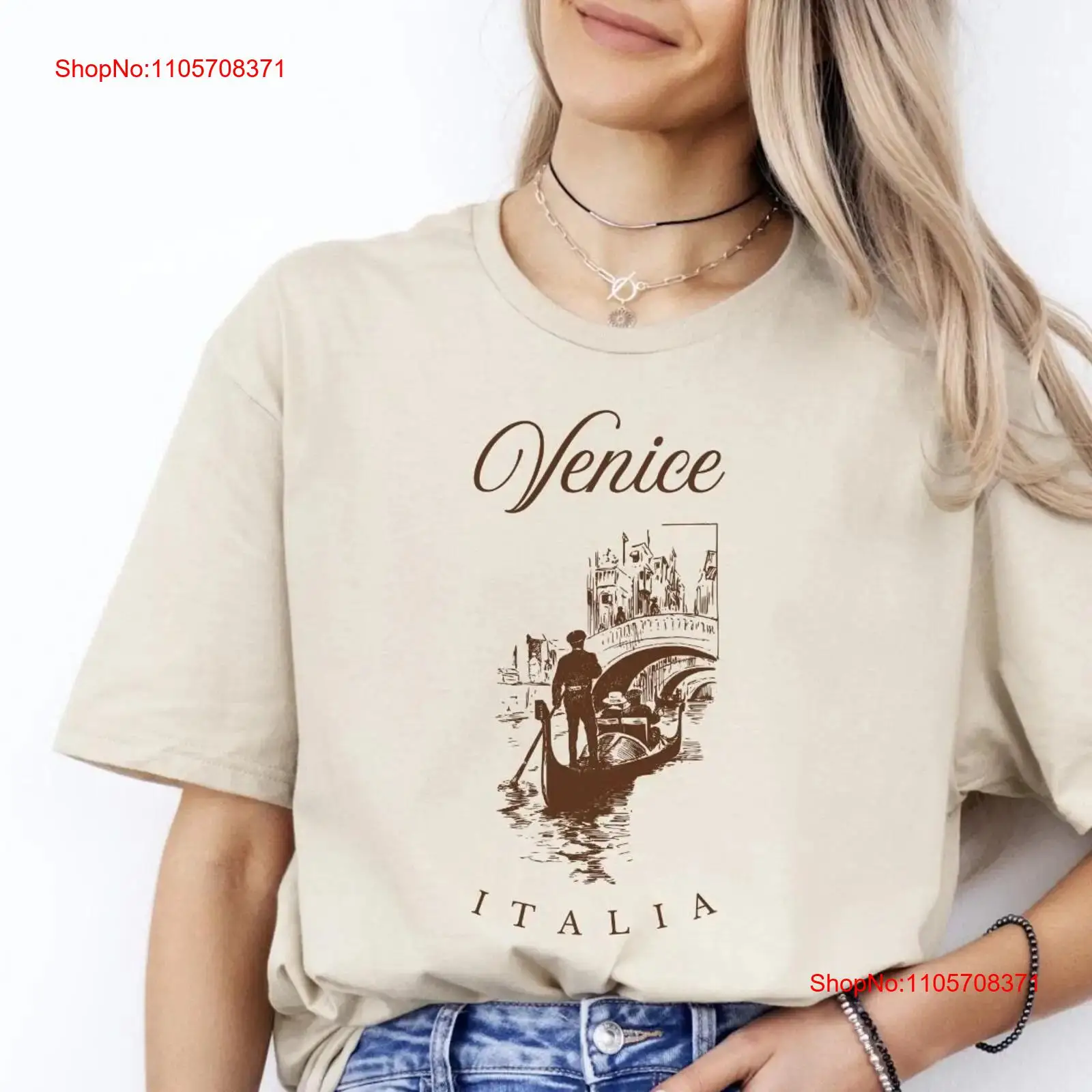 Men'S Fashion Venice Italy - Camiseta Gondola de Venecia, Italia, Ropa