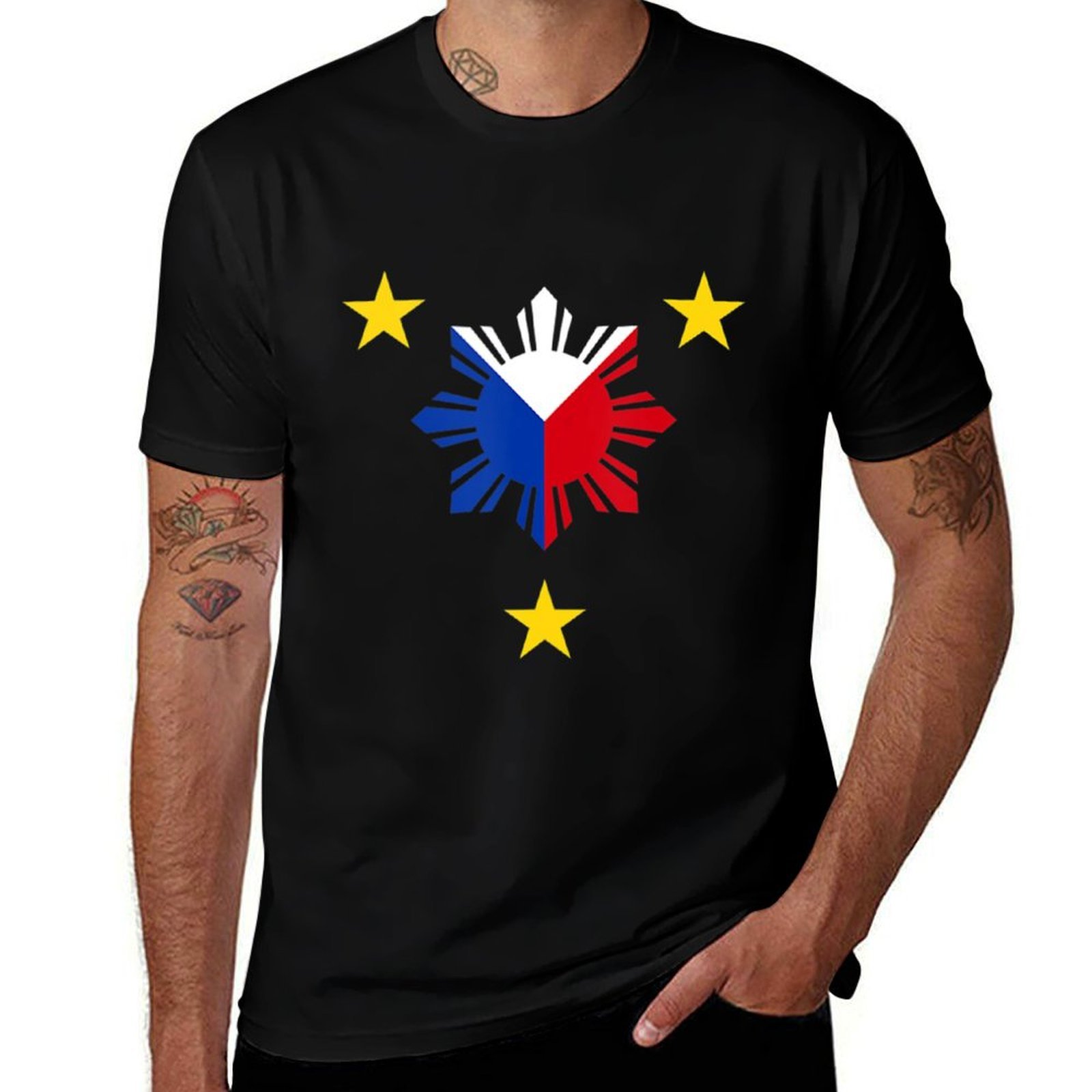 Men'S Fashion Philippines - Bandera de Filipinas - Camiseta con