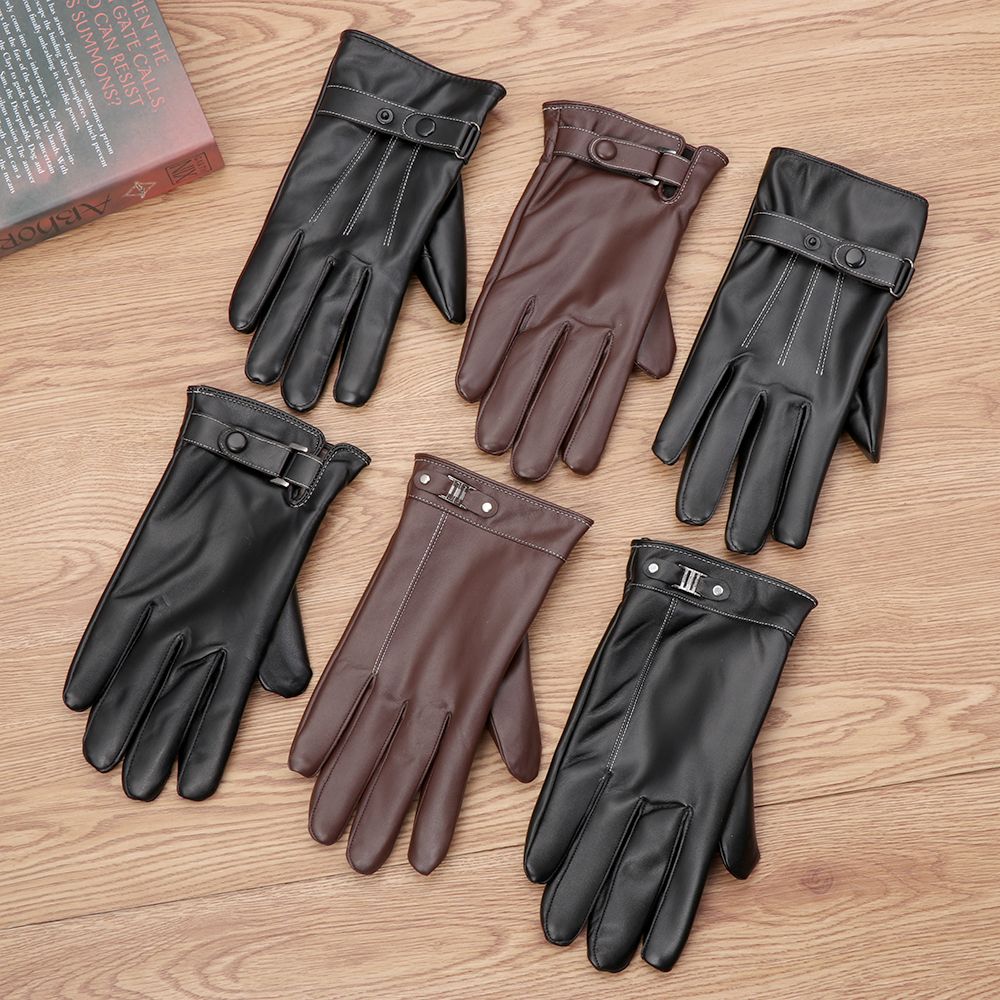 Driving Gloves Leather - Guantes Térmicos de cuero para hombre,