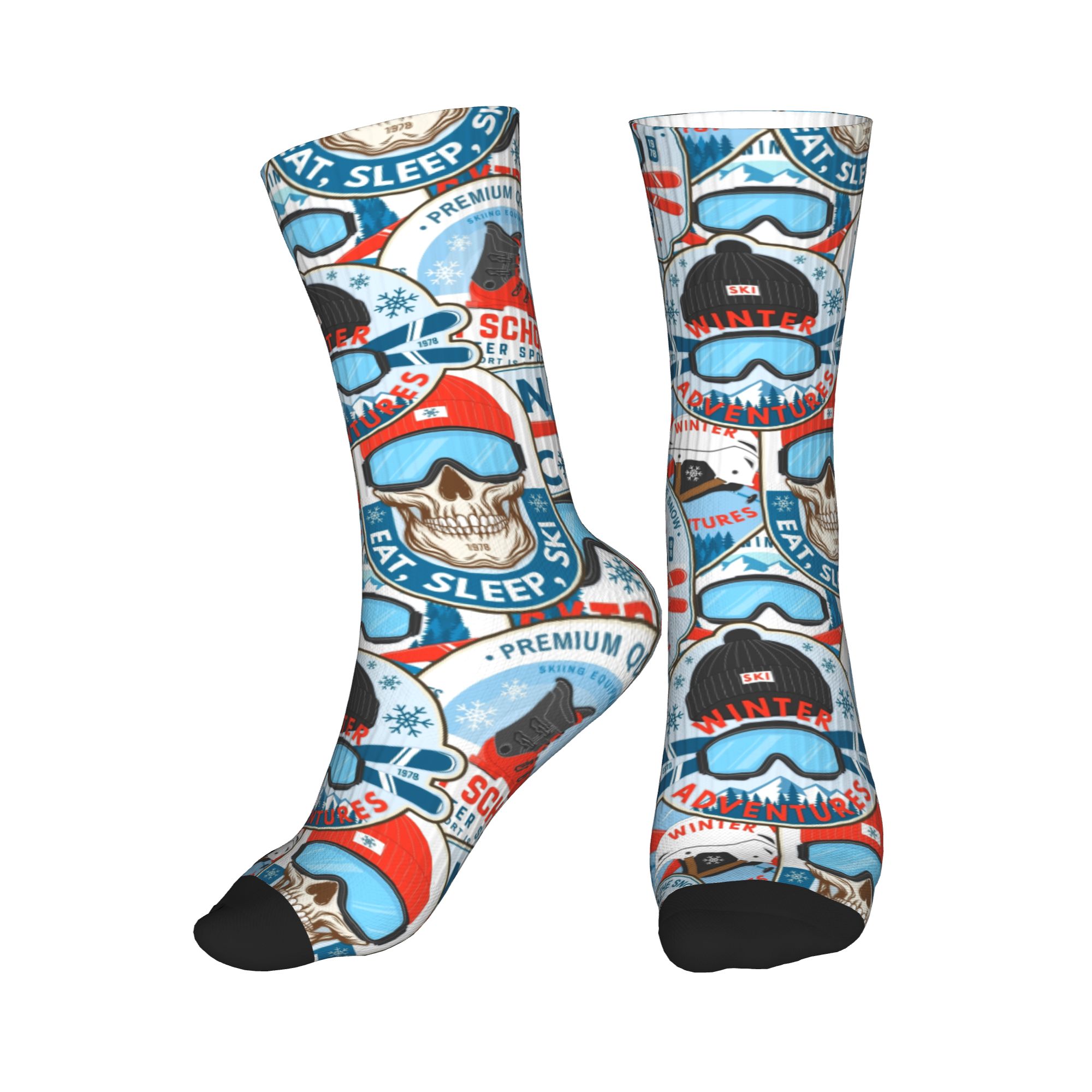 Men Fashion Vintage - Calcetines de vestir vintage con estampado