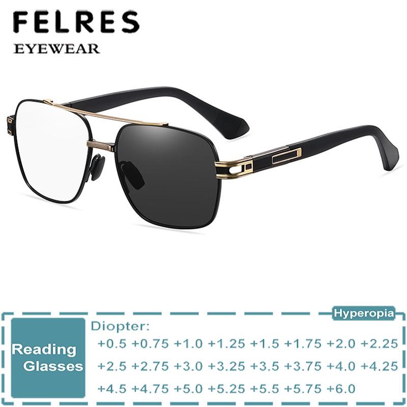 Mens Fashion Discord - Gafas de lectura fotocromáticas de Metal