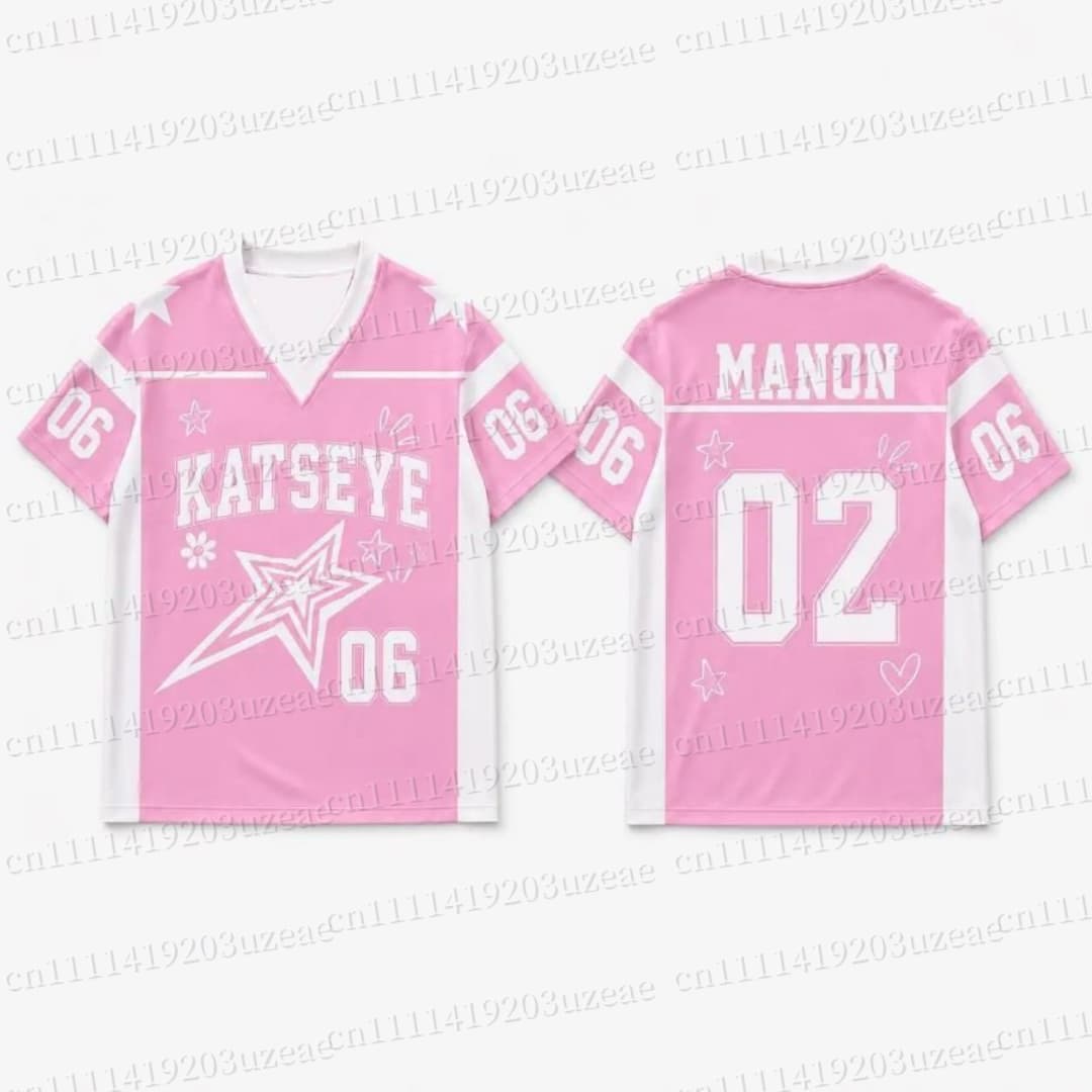 Men'S Fashion Aesthetics - Camiseta KATSEYE con Estampado de Estrella