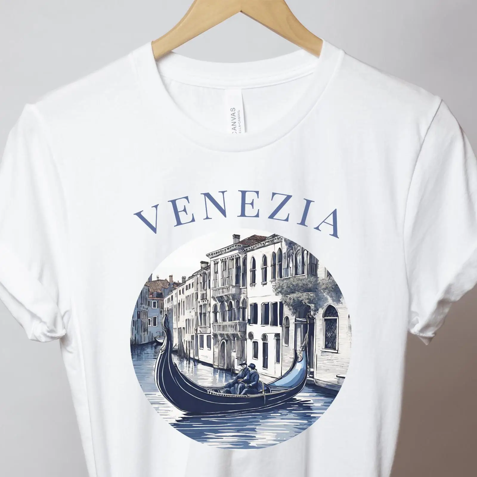 Men'S Fashion Venice Italy - Camiseta de Venecia, Góndola Azul, Souvenir