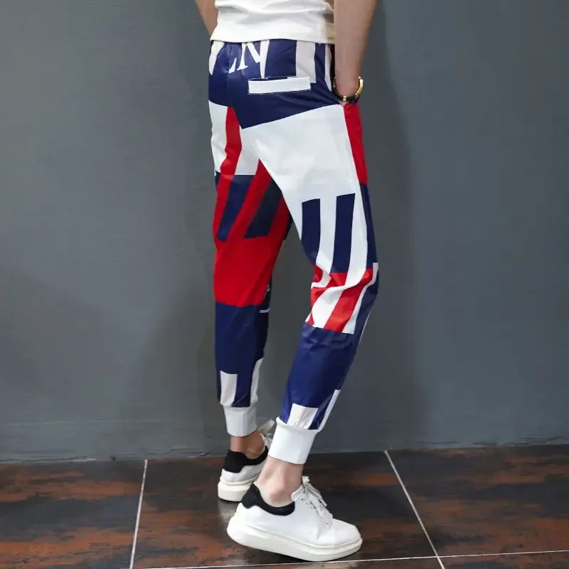 Men'S Fashion Aesthetics - Pantalones informales ajustados de poliéster para