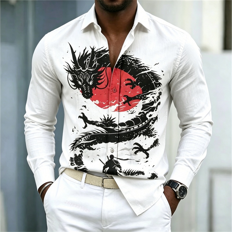 Quality Men'S Fashion - Camisa de Hombre 2026, Blanca, Negra