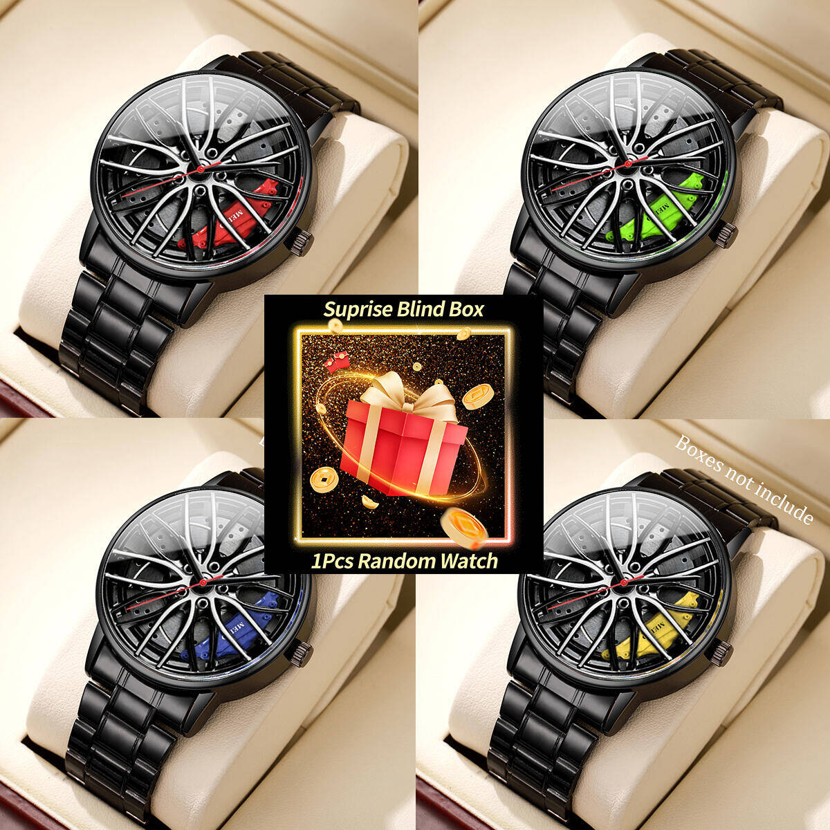 Fashion Mens Watches - Reloj misterioso sorpresa, caja ciega, relojes