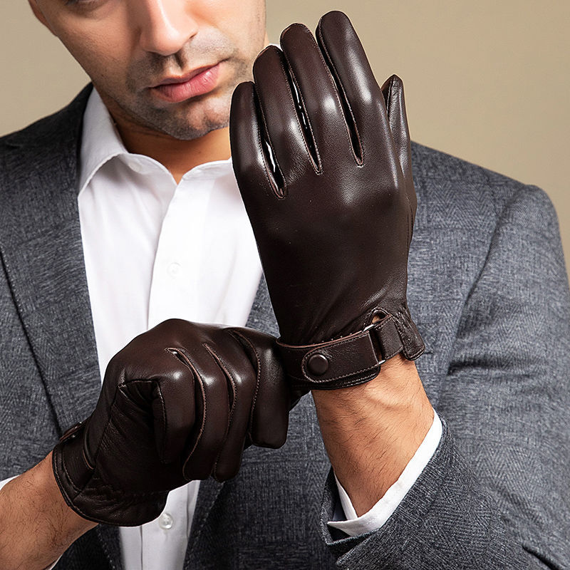 Driving Gloves Leather - Guantes de piel de oveja para