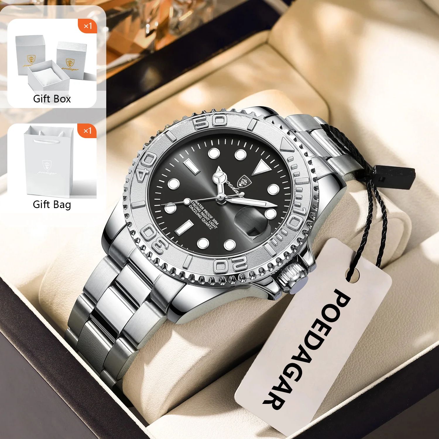 Mens Fashion Bracelet - POEDAGAR, reloj deportivo a la moda