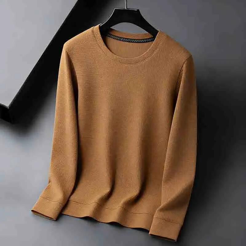 Mens Fashion Jumpers - Suéter Básico de Cuello Redondo para