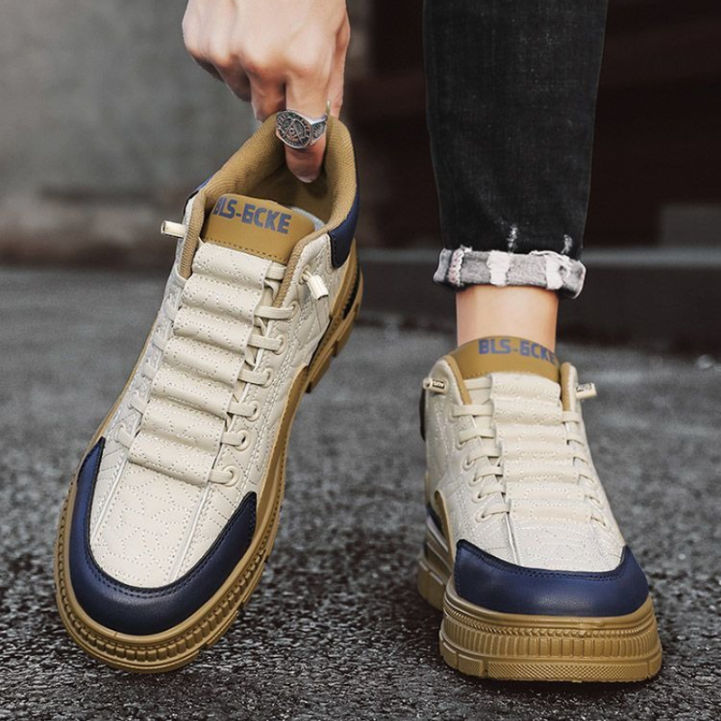 Men Fashion Vintage - Botas sin cordones con plataforma para