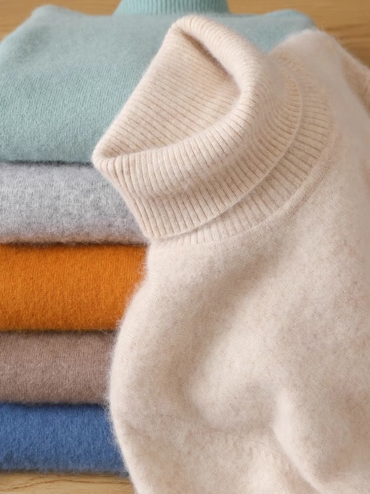 Mens Fashion Jumpers - Suéter de cachemira de terciopelo de