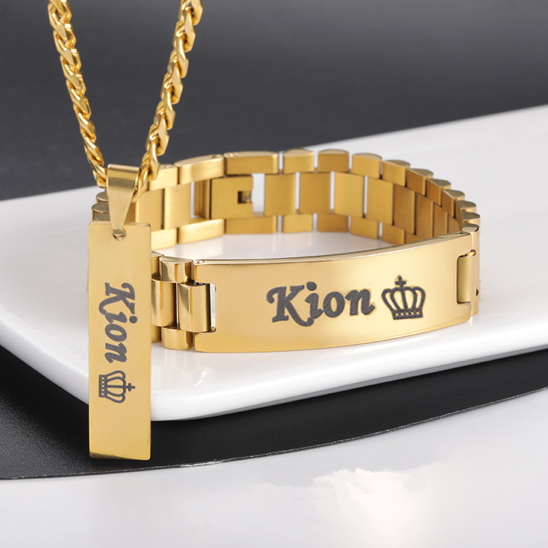 Men'S Fashion Jewelry Bracelets - Collar con nombre personalizado para hombre,