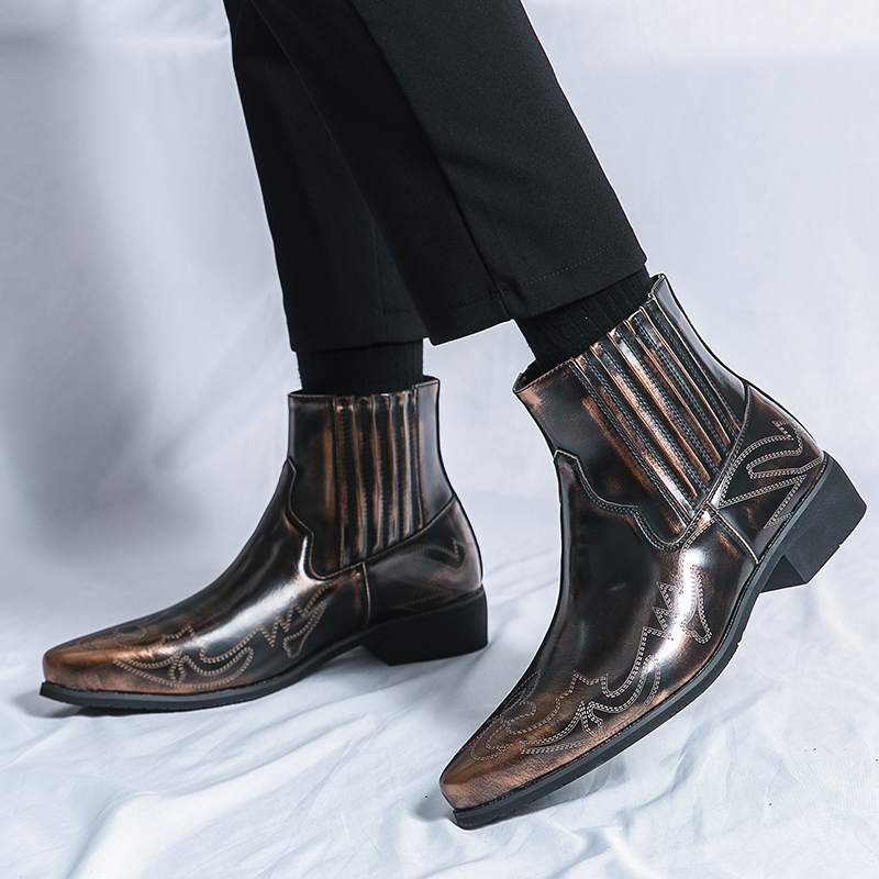 Botas Chelsea puntiagudas de c - Men Fashion Hair Style reseña y precio