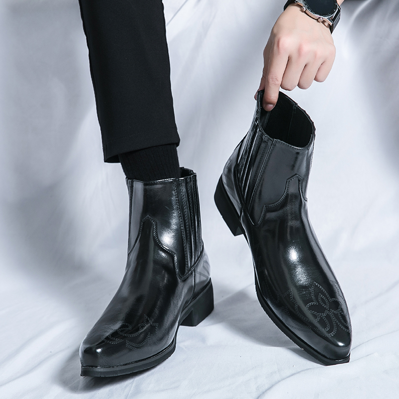 Botas Chelsea puntiagudas de c - Men Fashion Hair Style reseña y precio