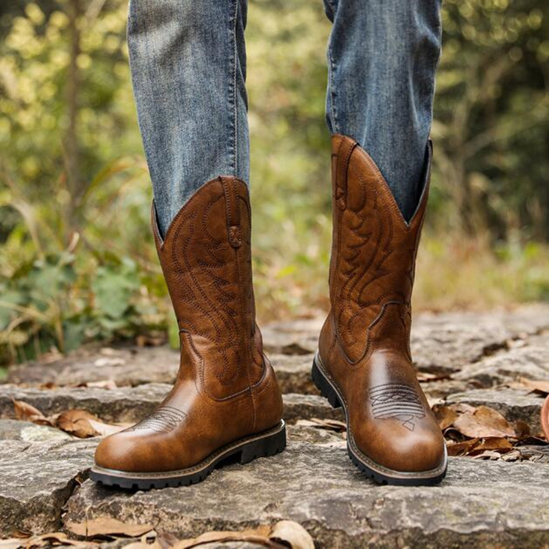 Botas de vaquero góticas de di - Men Fashion Vintage reseña y precio