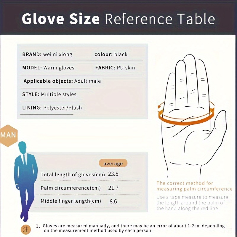 1 par de guantes de invierno c - Driving Gloves Leather reseña y precio