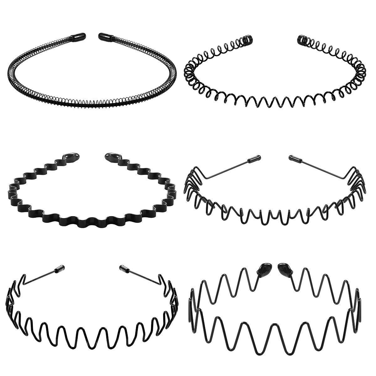 6 piezas de diademas deportiva - Men Fashion Hair Style reseña y precio