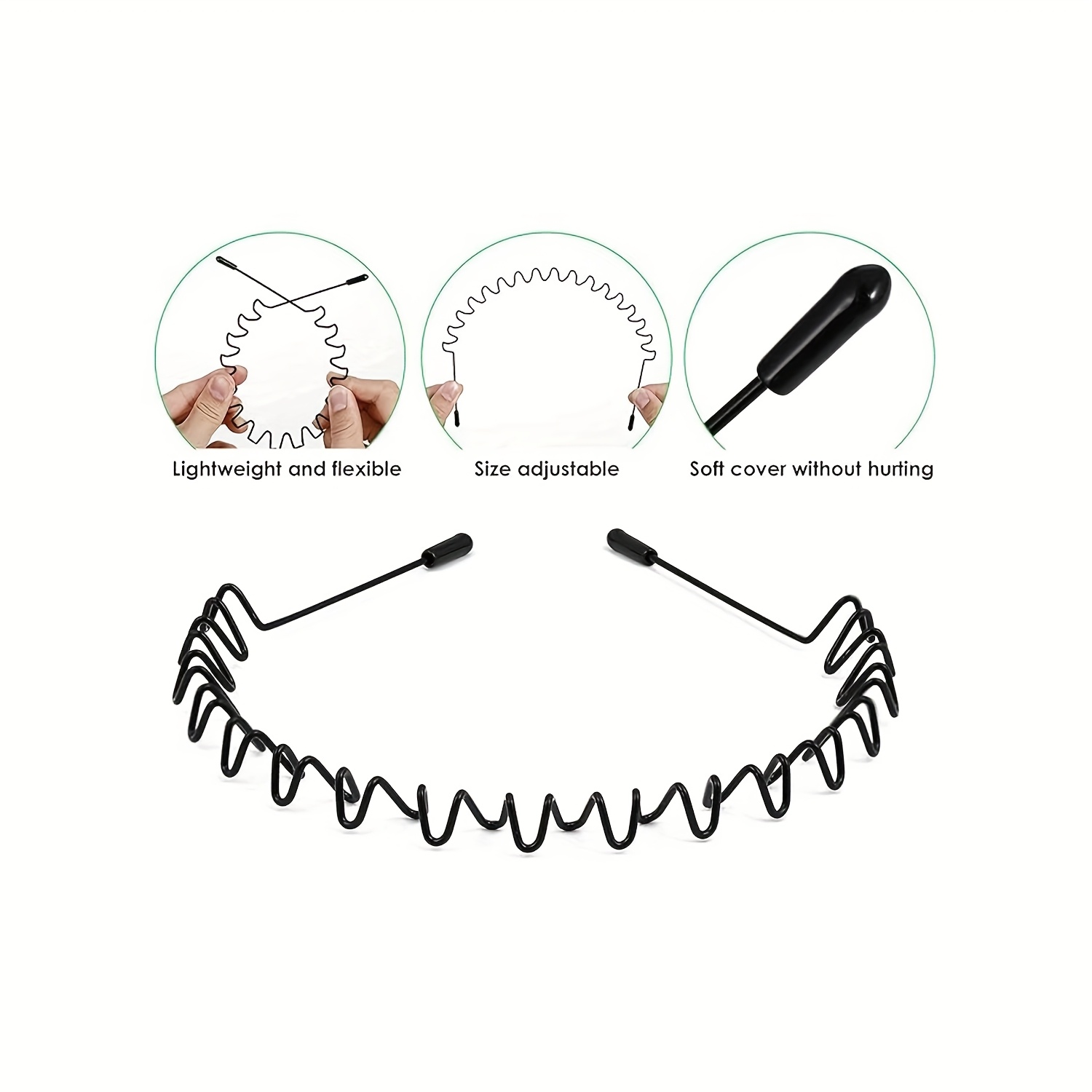 6 piezas de diademas deportiva - Men Fashion Hair Style reseña y precio