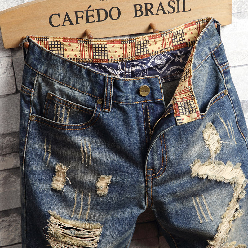 Shorts Vaqueros Rotos de Hip-h - Men Fashion Jeans reseña y precio