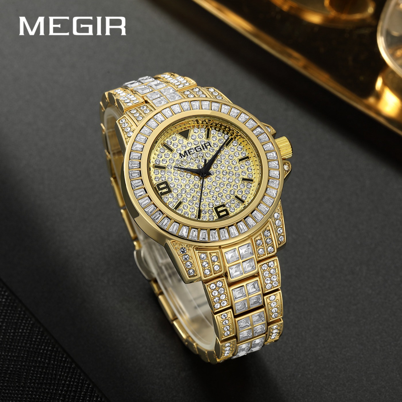 Relojes MEGIR de lujo con diam - Mens Fashion Bracelet reseña y precio