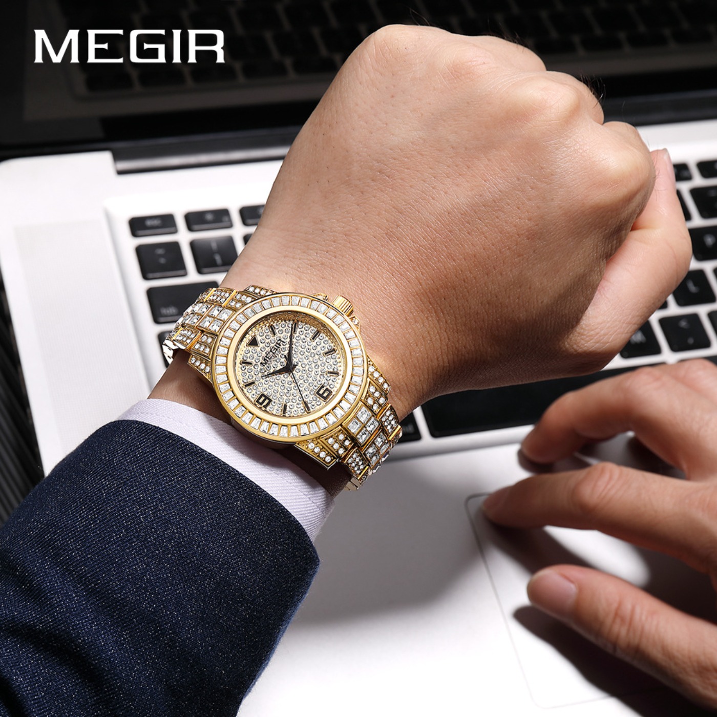Relojes MEGIR de lujo con diam - Mens Fashion Bracelet reseña y precio