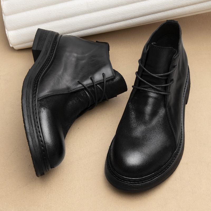 Botas de cuero genuino vintage - Men Fashion Vintage reseña y precio