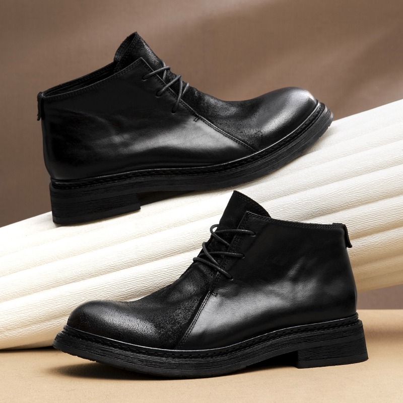 Botas de cuero genuino vintage - Men Fashion Vintage reseña y precio