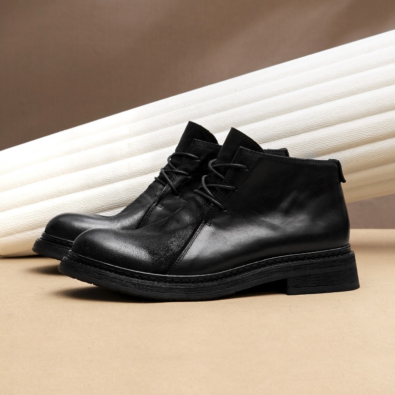 Botas de cuero genuino vintage - Men Fashion Vintage reseña y precio