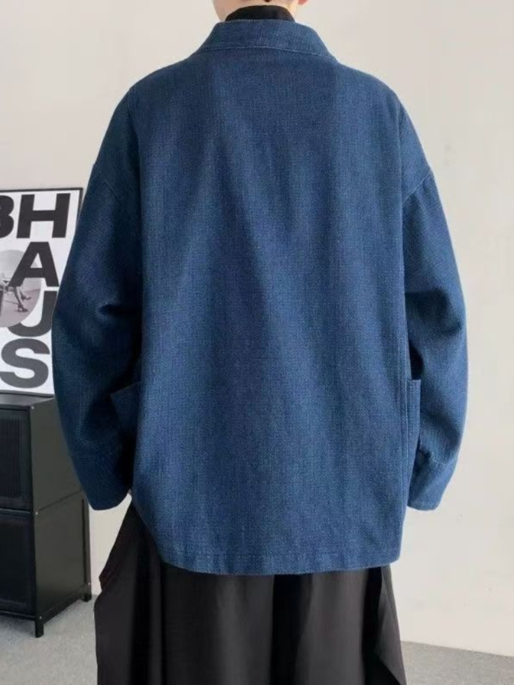 Abrigo vaquero de estilo japon - Mens Fashion Jumpers reseña y precio