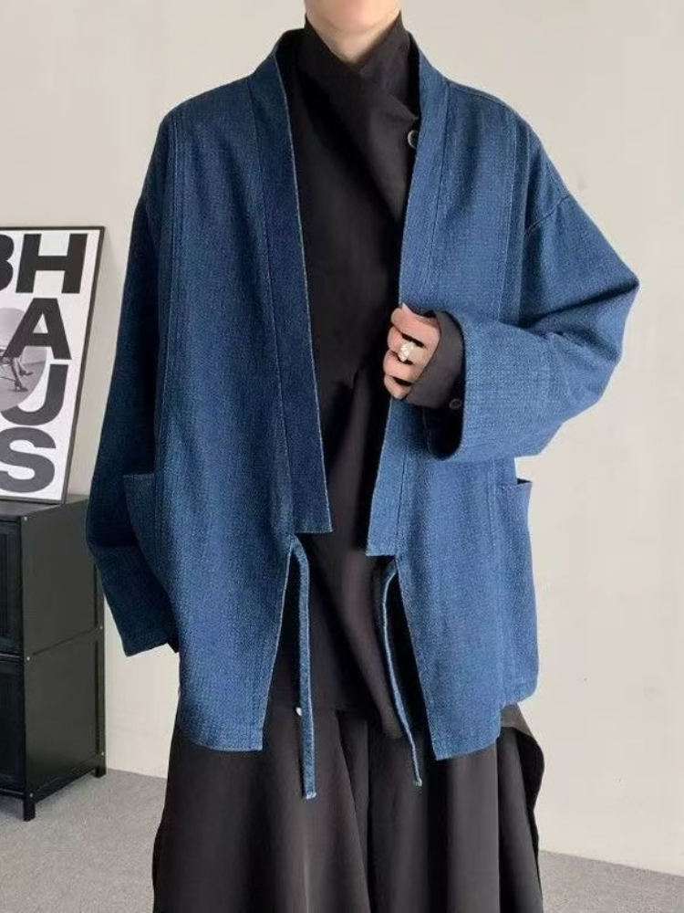 Abrigo vaquero de estilo japon - Mens Fashion Jumpers reseña y precio