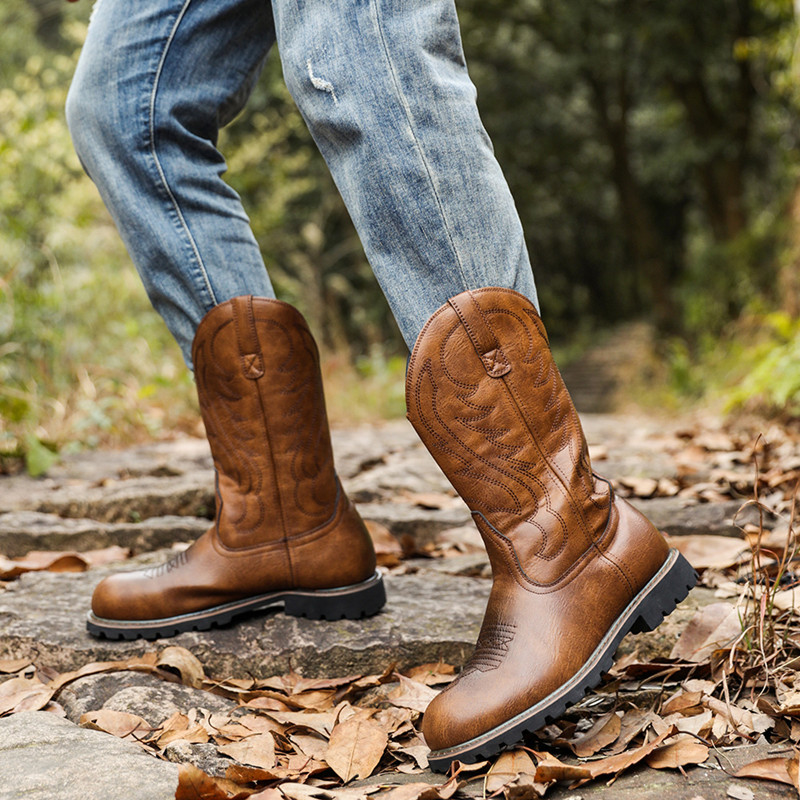 Botas para hombre, botines de  - Men Fashion Vintage reseña y precio