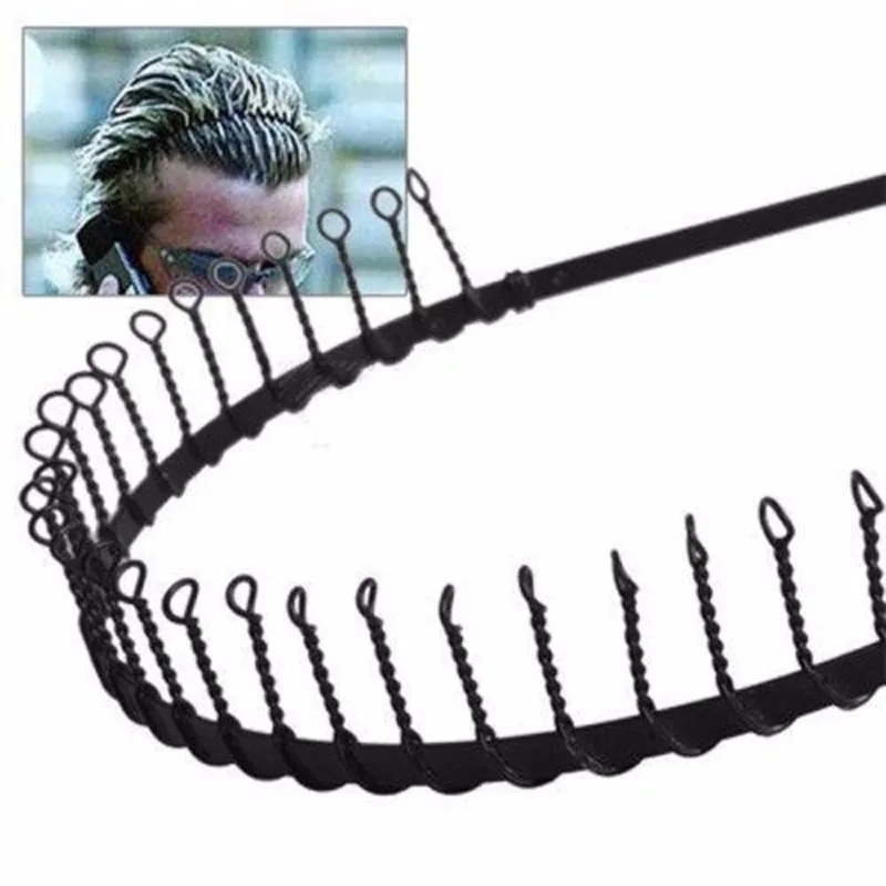 1 unidad Diadema metálica negr - Men Fashion Hair Style reseña y precio