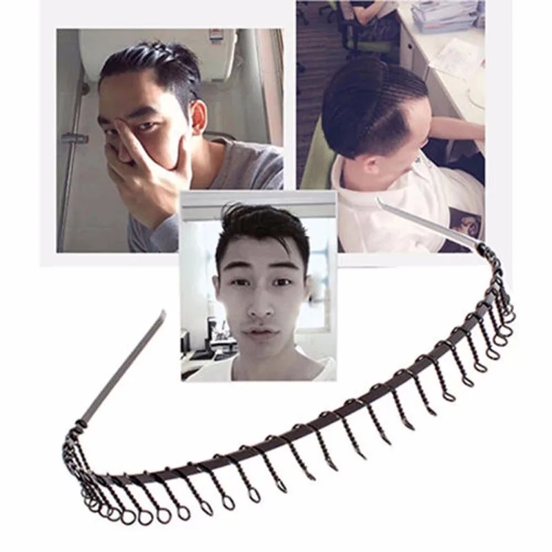 1 unidad Diadema metálica negr - Men Fashion Hair Style reseña y precio