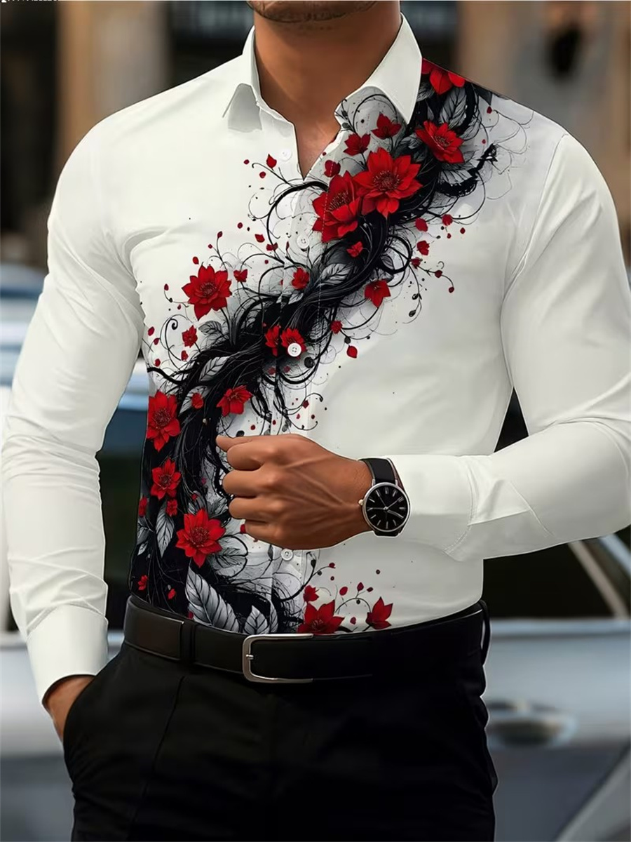 Camisa de Manga Larga con Esta - Quality Men'S Fashion reseña y precio