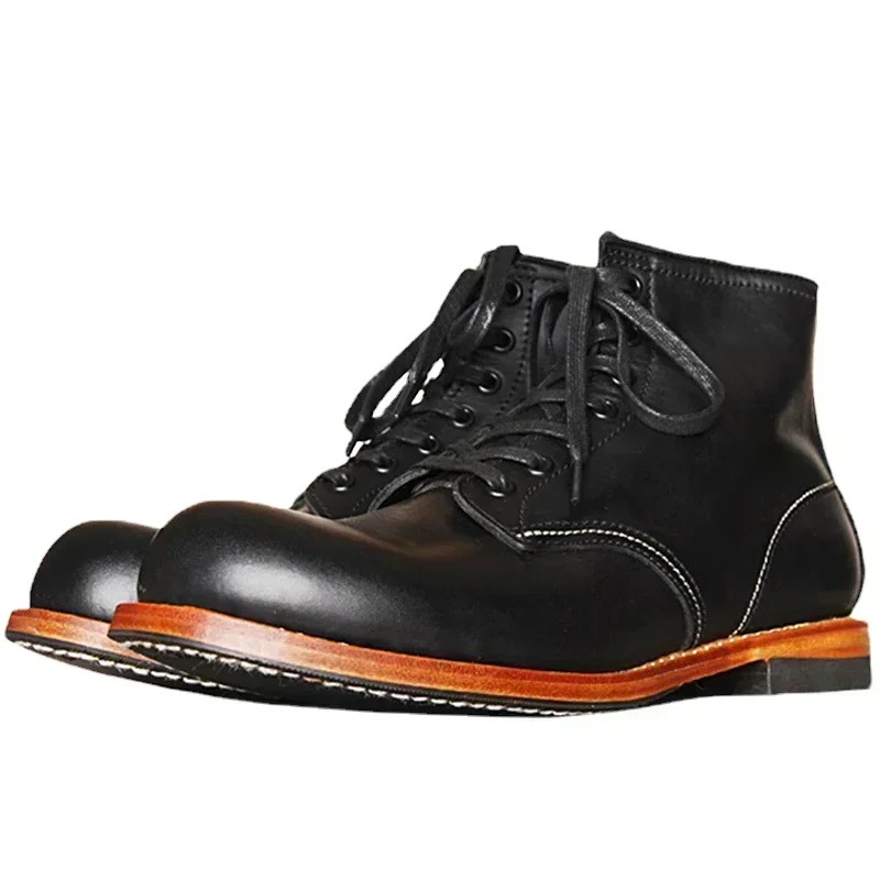 Botas Vintage de cuero genuino - Men Fashion Vintage reseña y precio