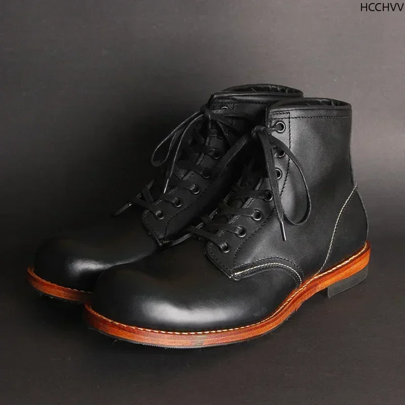 Botas Vintage de cuero genuino - Men Fashion Vintage reseña y precio