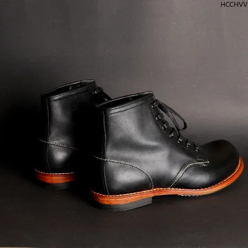 Botas Vintage de cuero genuino - Men Fashion Vintage reseña y precio