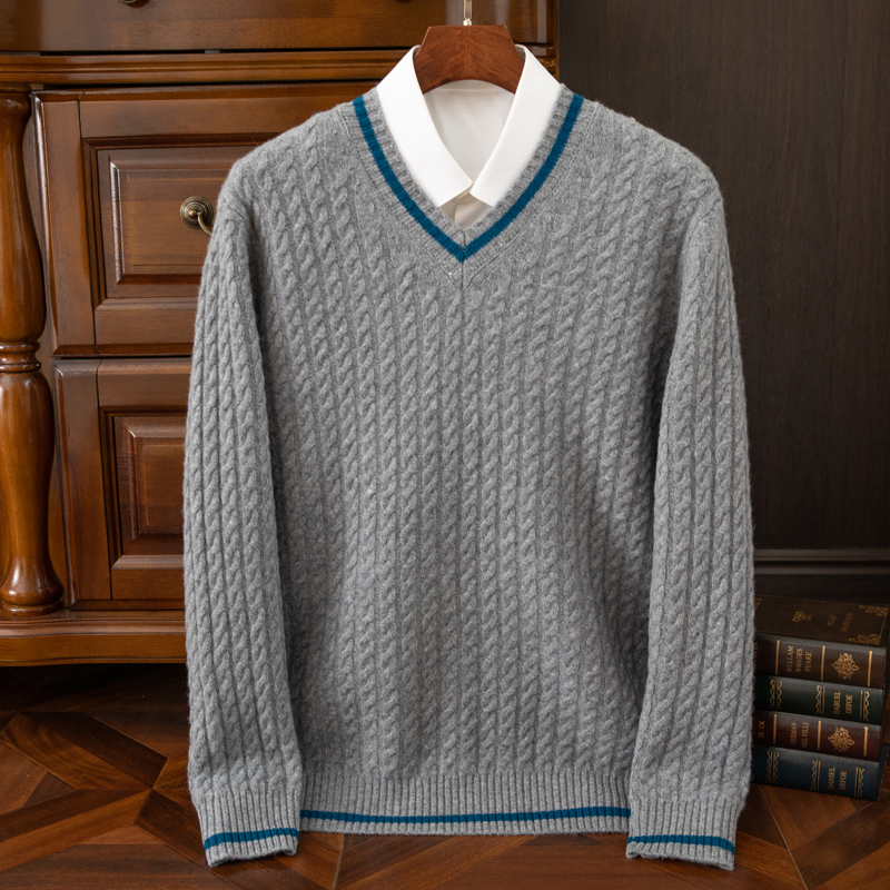 Suéter de cachemira 100% pura  - Mens Fashion Jumpers reseña y precio