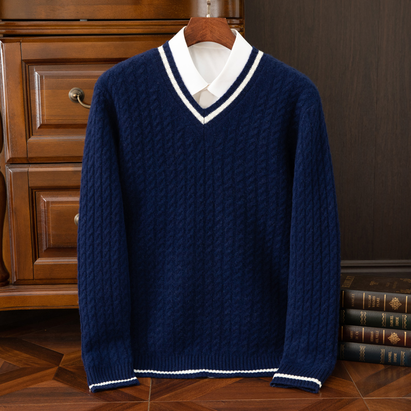 Suéter de cachemira 100% pura  - Mens Fashion Jumpers reseña y precio
