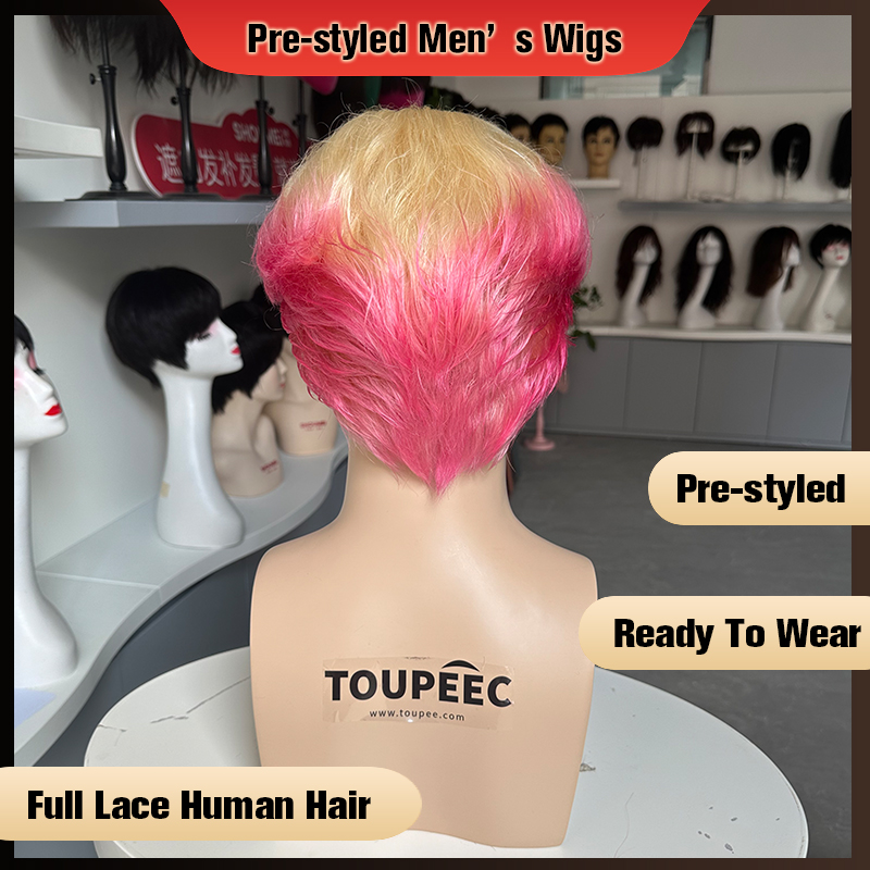 Peluca de cabello humano prees - Men Fashion Hair Style reseña y precio
